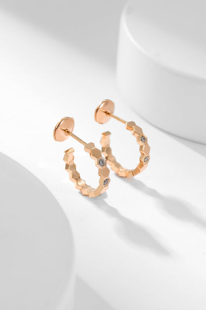 [Windsor Jewelry]BEE LOVE DIAMOND HOOP EARRINGS