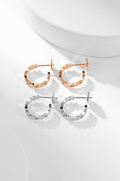 [Windsor Jewelry]BEE LOVE DIAMOND HOOP EARRINGS