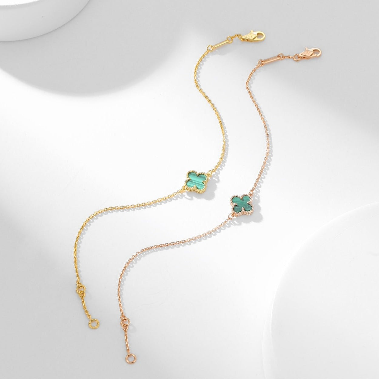 [Windsor Jewelry]CLOVER BRACELET MALACHITE 1 MOTIF