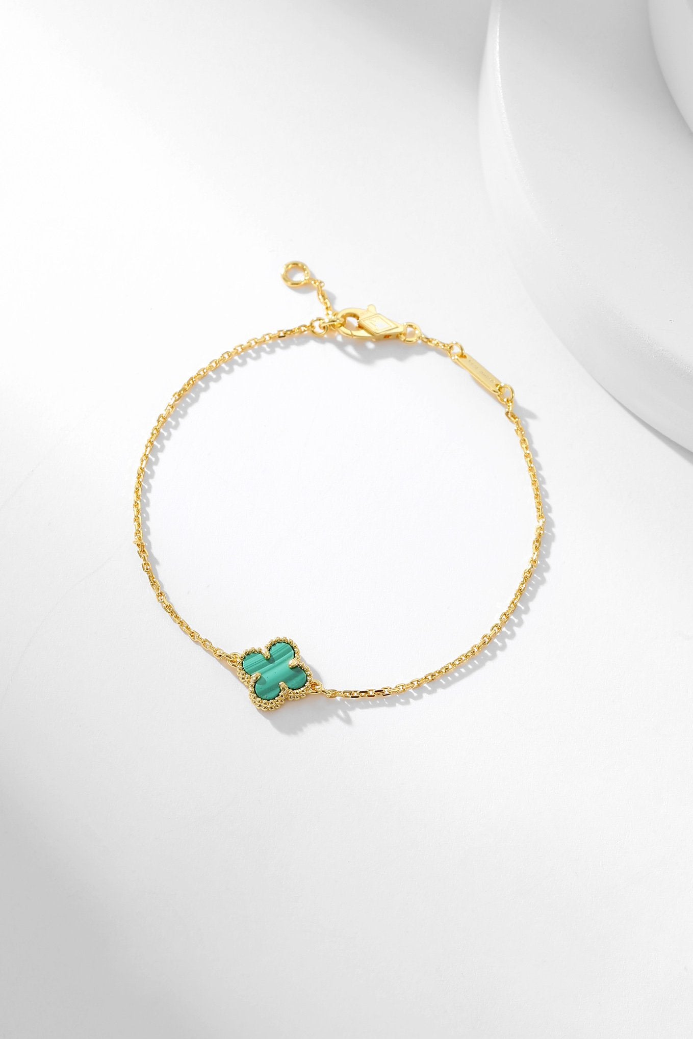 [Windsor Jewelry]CLOVER BRACELET MALACHITE 1 MOTIF
