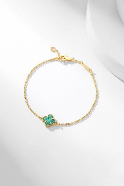 [Windsor Jewelry]CLOVER BRACELET MALACHITE 1 MOTIF
