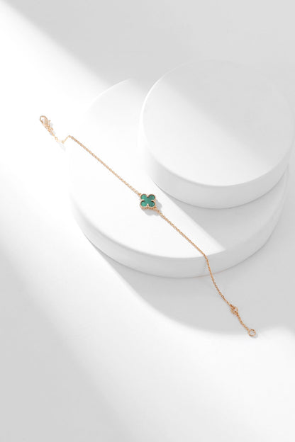 [Windsor Jewelry]CLOVER BRACELET MALACHITE 1 MOTIF