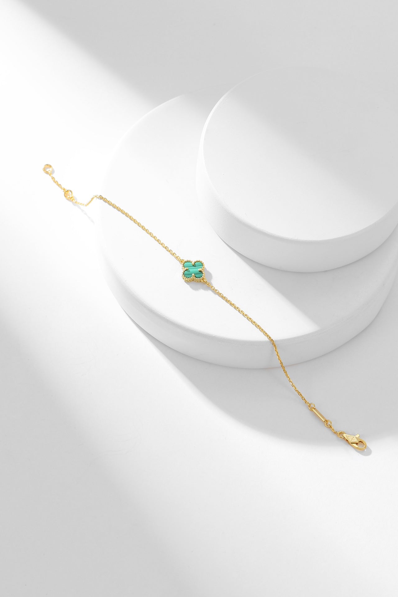 [Windsor Jewelry]CLOVER BRACELET MALACHITE 1 MOTIF