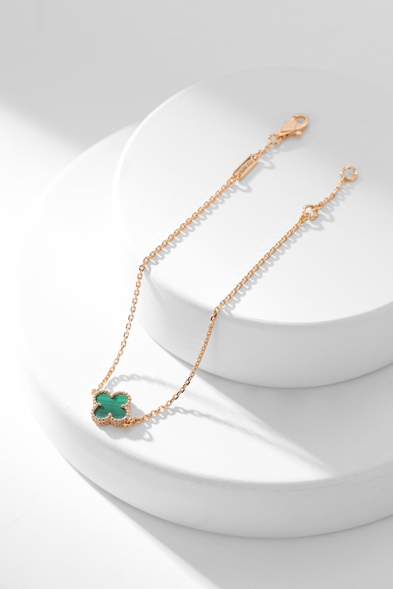 [Windsor Jewelry]CLOVER BRACELET MALACHITE 1 MOTIF