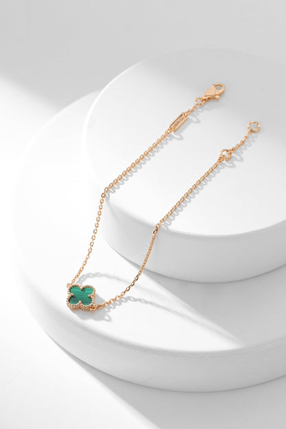 [Windsor Jewelry]CLOVER BRACELET MALACHITE 1 MOTIF