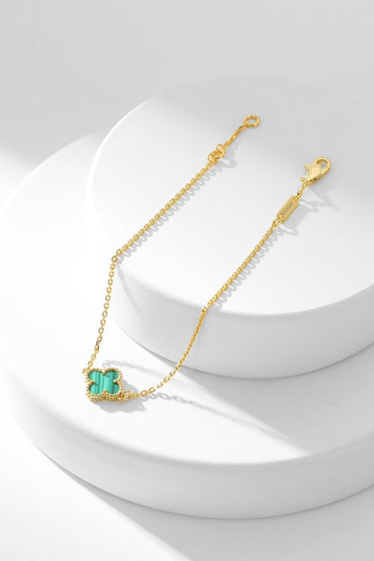 [Windsor Jewelry]CLOVER BRACELET MALACHITE 1 MOTIF