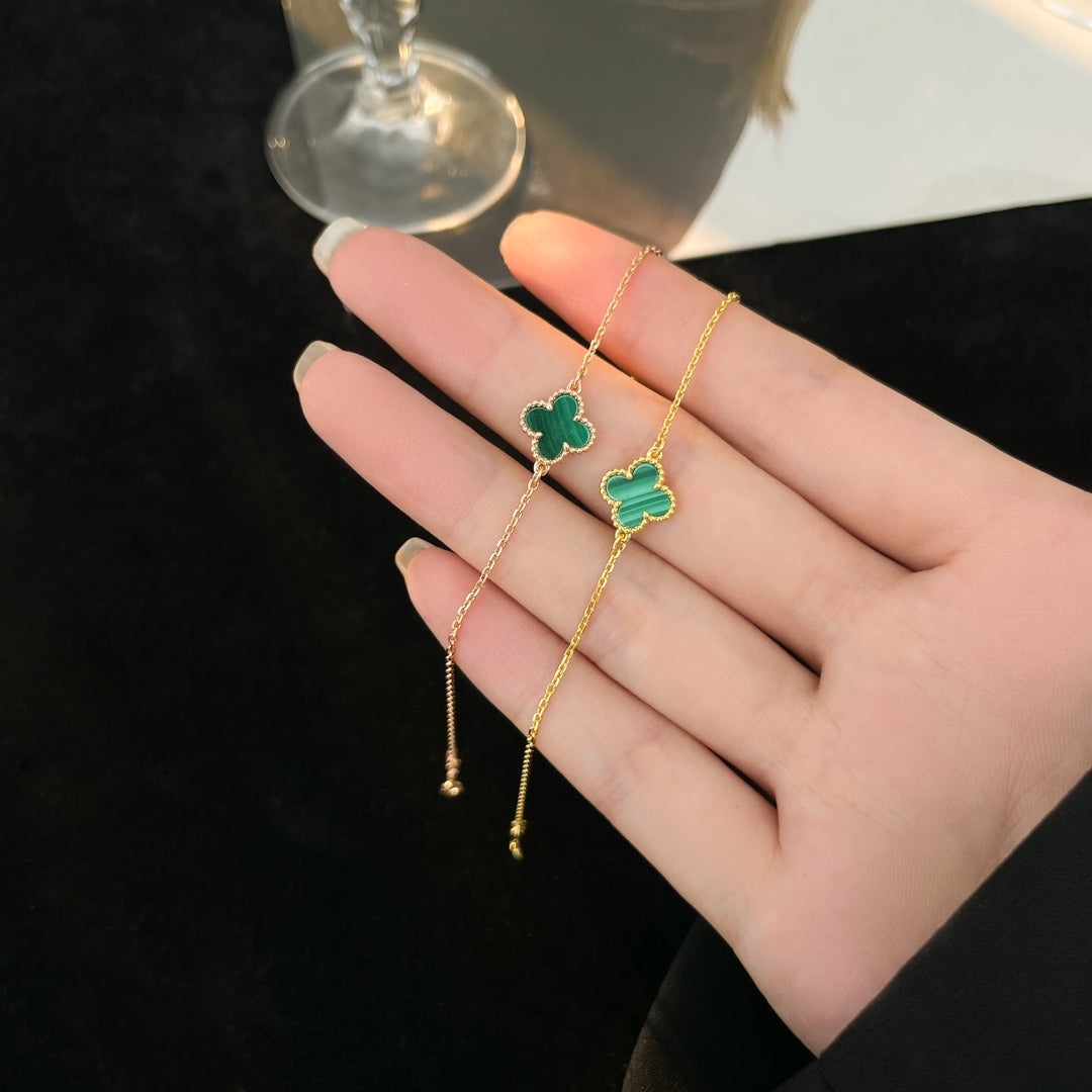[Windsor Jewelry]CLOVER BRACELET MALACHITE 1 MOTIF