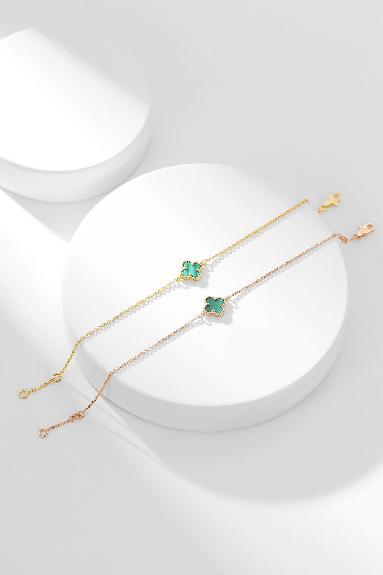 [Windsor Jewelry]CLOVER BRACELET MALACHITE 1 MOTIF