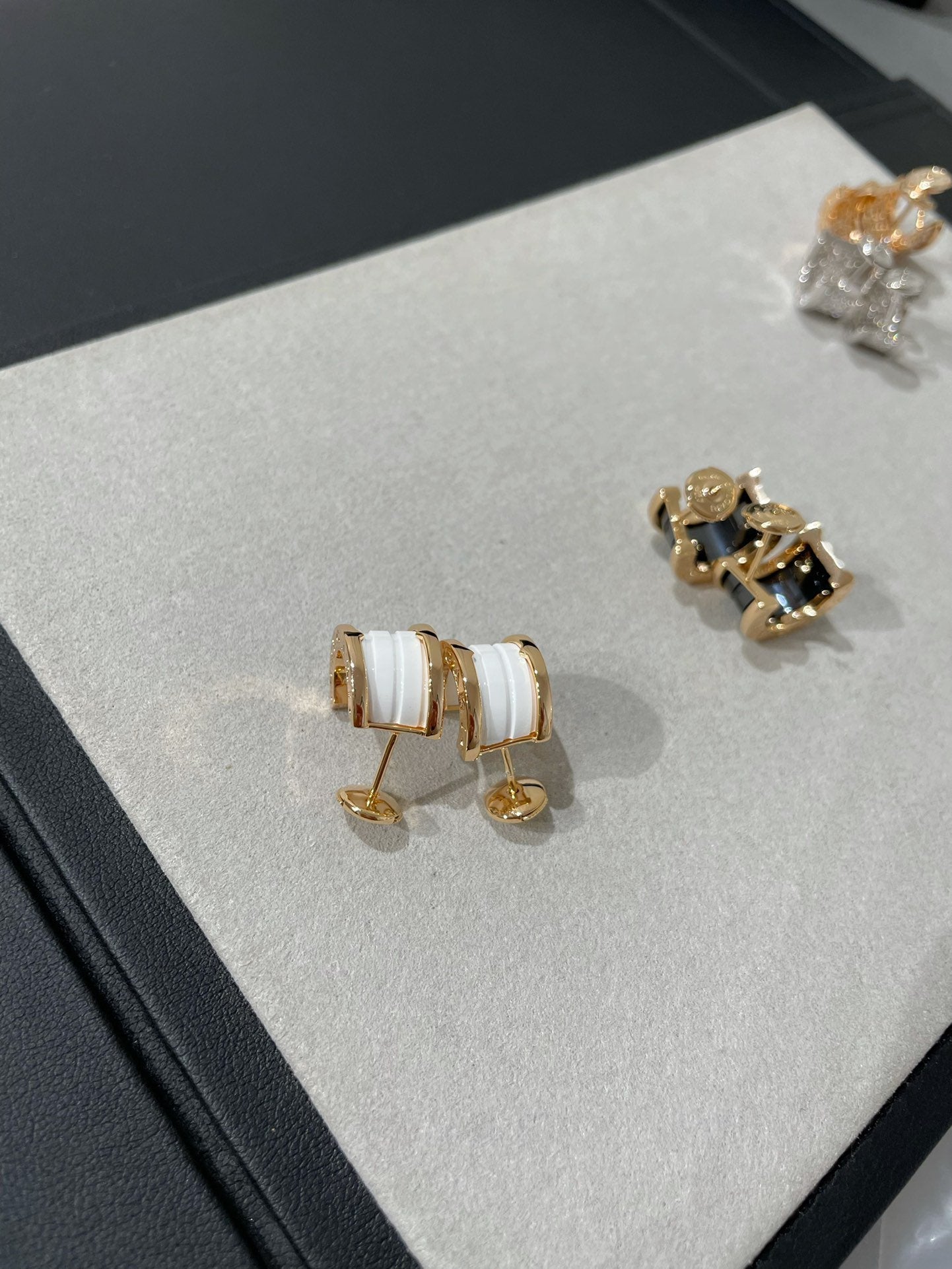 [Windsor Jewelry]ZERO 1 PINK GOLD CERAMIC EARRINGS