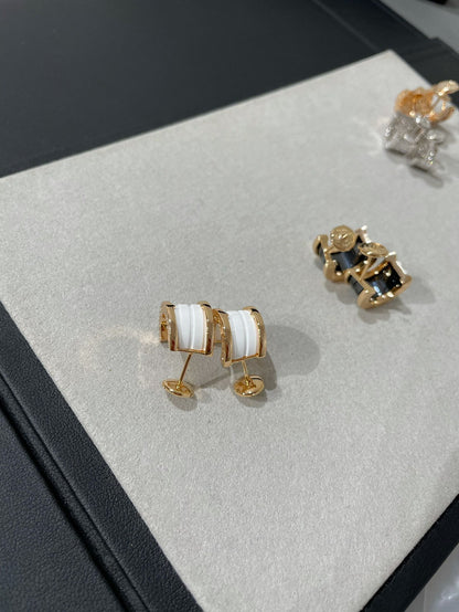 [Windsor Jewelry]ZERO 1 PINK GOLD CERAMIC EARRINGS