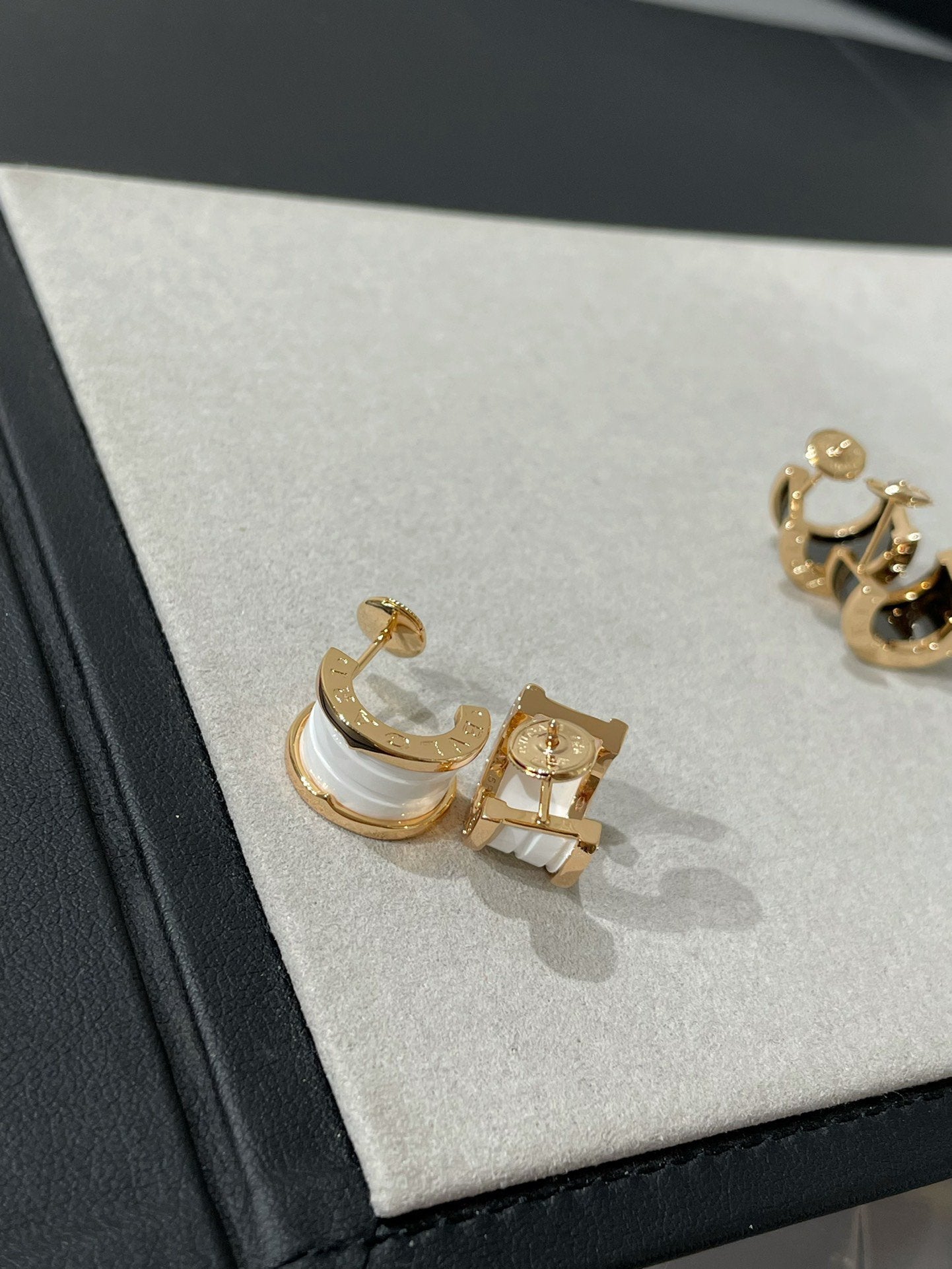 [Windsor Jewelry]ZERO 1 PINK GOLD CERAMIC EARRINGS