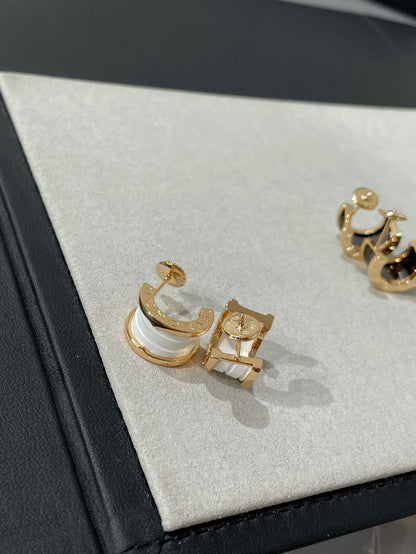 [Windsor Jewelry]ZERO 1 PINK GOLD CERAMIC EARRINGS