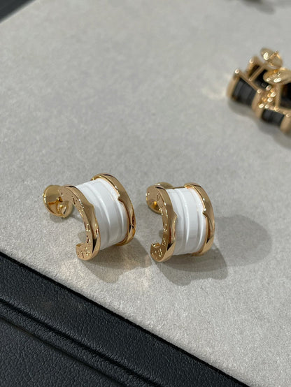 [Windsor Jewelry]ZERO 1 PINK GOLD CERAMIC EARRINGS