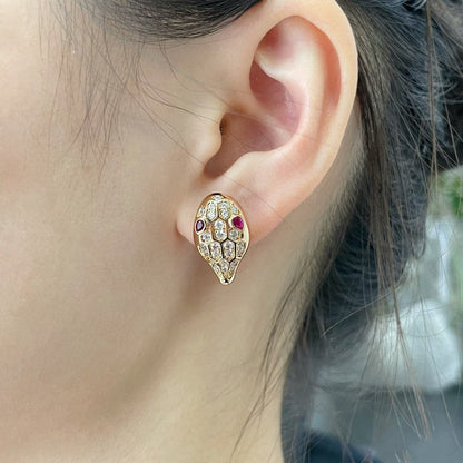 [Windsor Jewelry]SERPENT DIAMOND STUD EARRINGS