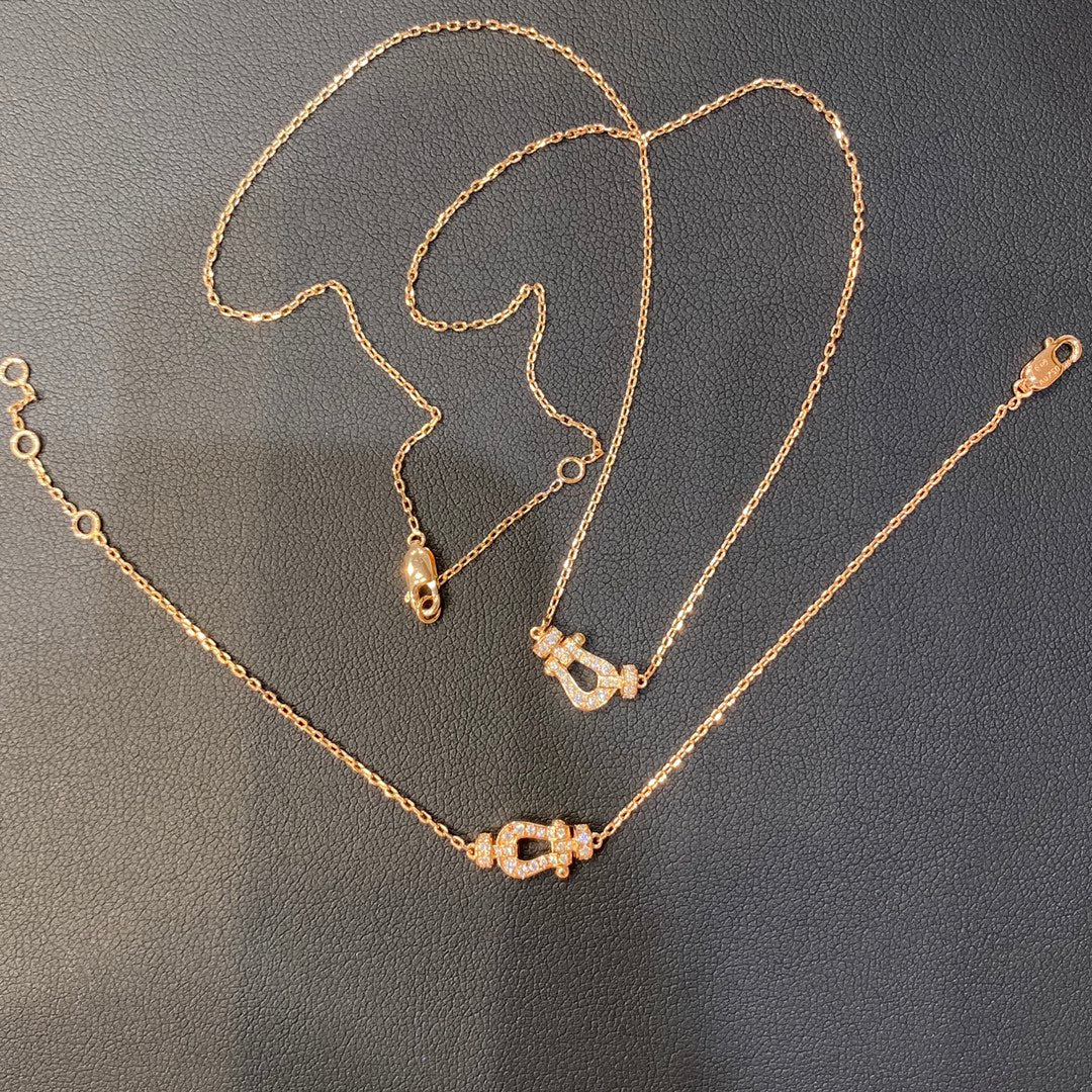 [Windsor Jewelry]FORCE 10 DIAMOND PINK GOLD NECKLACE MINI MODEL