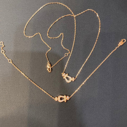 [Windsor Jewelry]FORCE 10 DIAMOND PINK GOLD NECKLACE MINI MODEL