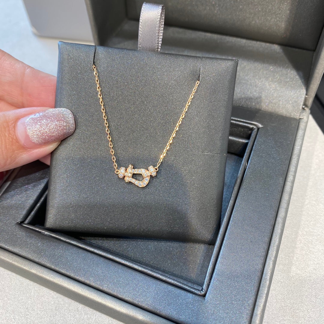 [Windsor Jewelry]FORCE 10 DIAMOND PINK GOLD NECKLACE MINI MODEL