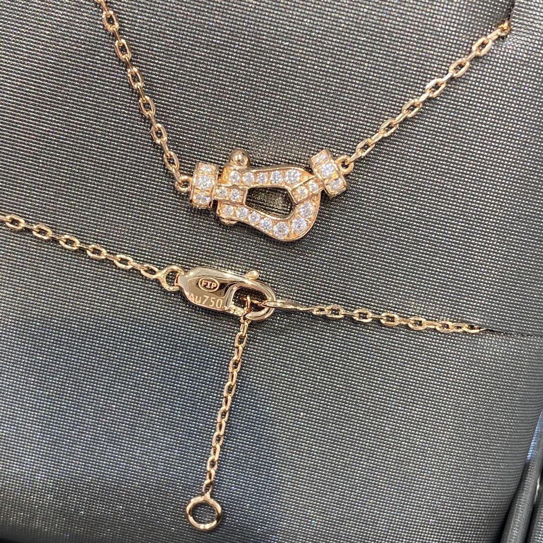 [Windsor Jewelry]FORCE 10 DIAMOND PINK GOLD NECKLACE MINI MODEL