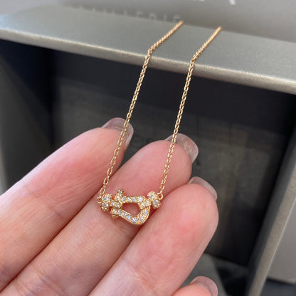 [Windsor Jewelry]FORCE 10 DIAMOND PINK GOLD NECKLACE MINI MODEL
