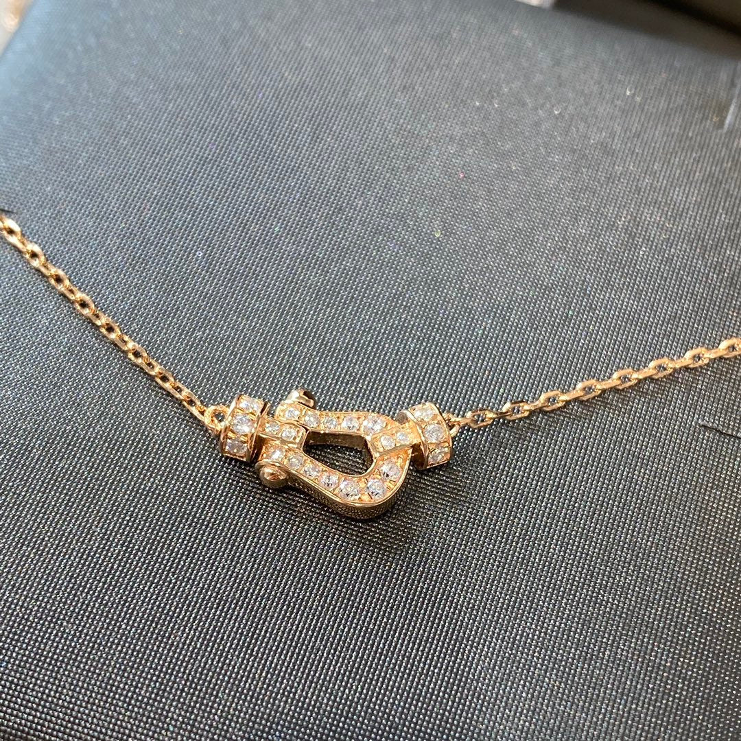[Windsor Jewelry]FORCE 10 DIAMOND PINK GOLD NECKLACE MINI MODEL