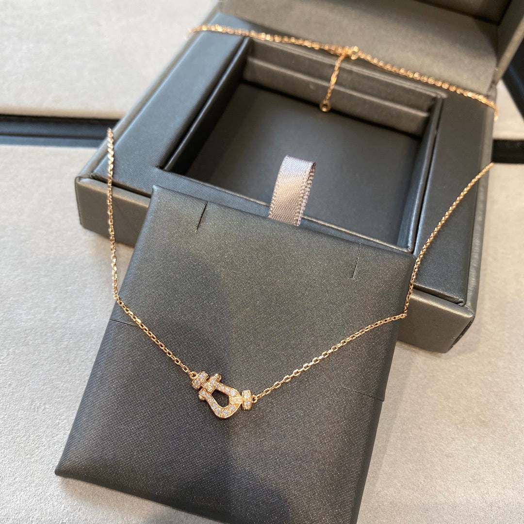 [Windsor Jewelry]FORCE 10 DIAMOND PINK GOLD NECKLACE MINI MODEL