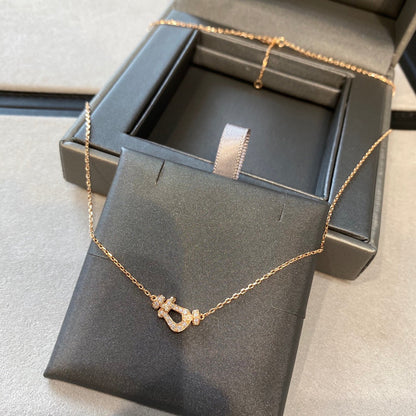 [Windsor Jewelry]FORCE 10 DIAMOND PINK GOLD NECKLACE MINI MODEL