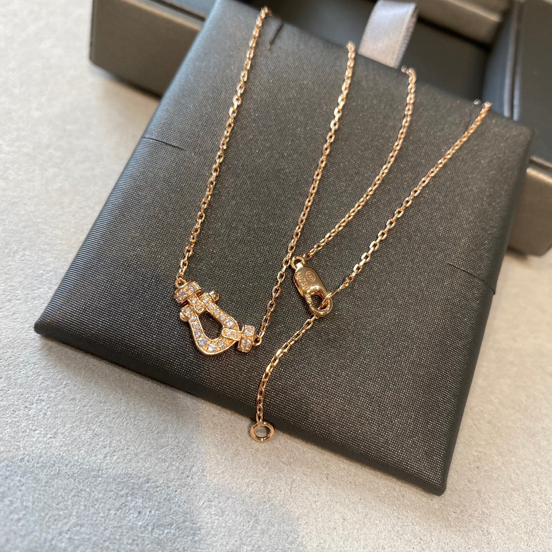 [Windsor Jewelry]FORCE 10 DIAMOND PINK GOLD NECKLACE MINI MODEL