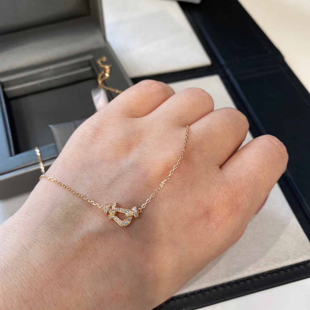[Windsor Jewelry]FORCE 10 DIAMOND PINK GOLD NECKLACE MINI MODEL