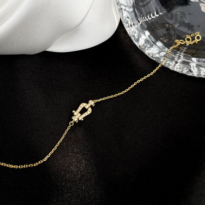 [Windsor Jewelry]FORCE 10 FULL DIAMOND BUCKLE CHAIN LINK MINI MODEL