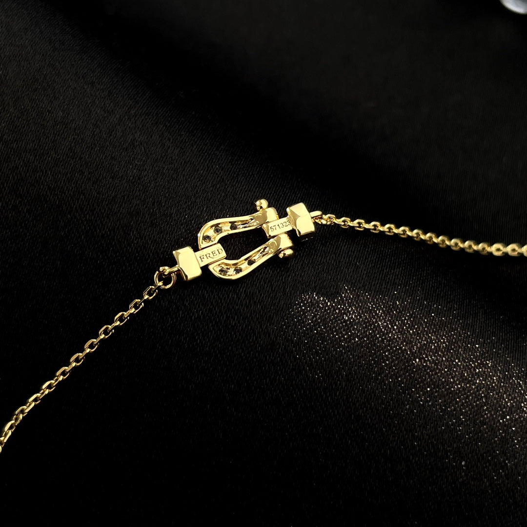 [Windsor Jewelry]FORCE 10 FULL DIAMOND BUCKLE CHAIN LINK MINI MODEL