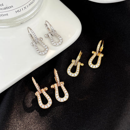 [Windsor Jewelry]FORCE 10 FULL DIAMOND DROP EARRINGS MEDIUM MODEL