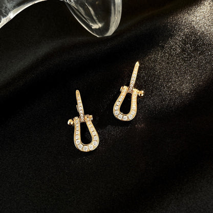 [Windsor Jewelry]FORCE 10 FULL DIAMOND DROP EARRINGS MEDIUM MODEL