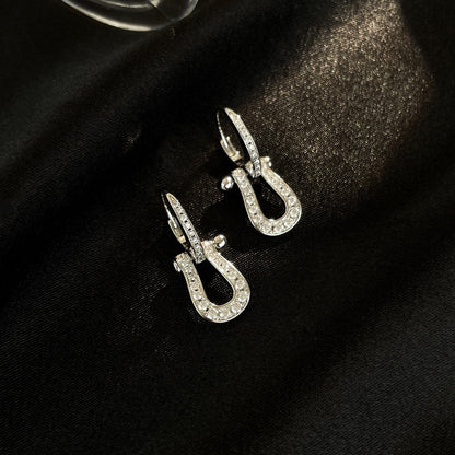 [Windsor Jewelry]FORCE 10 FULL DIAMOND DROP EARRINGS MEDIUM MODEL