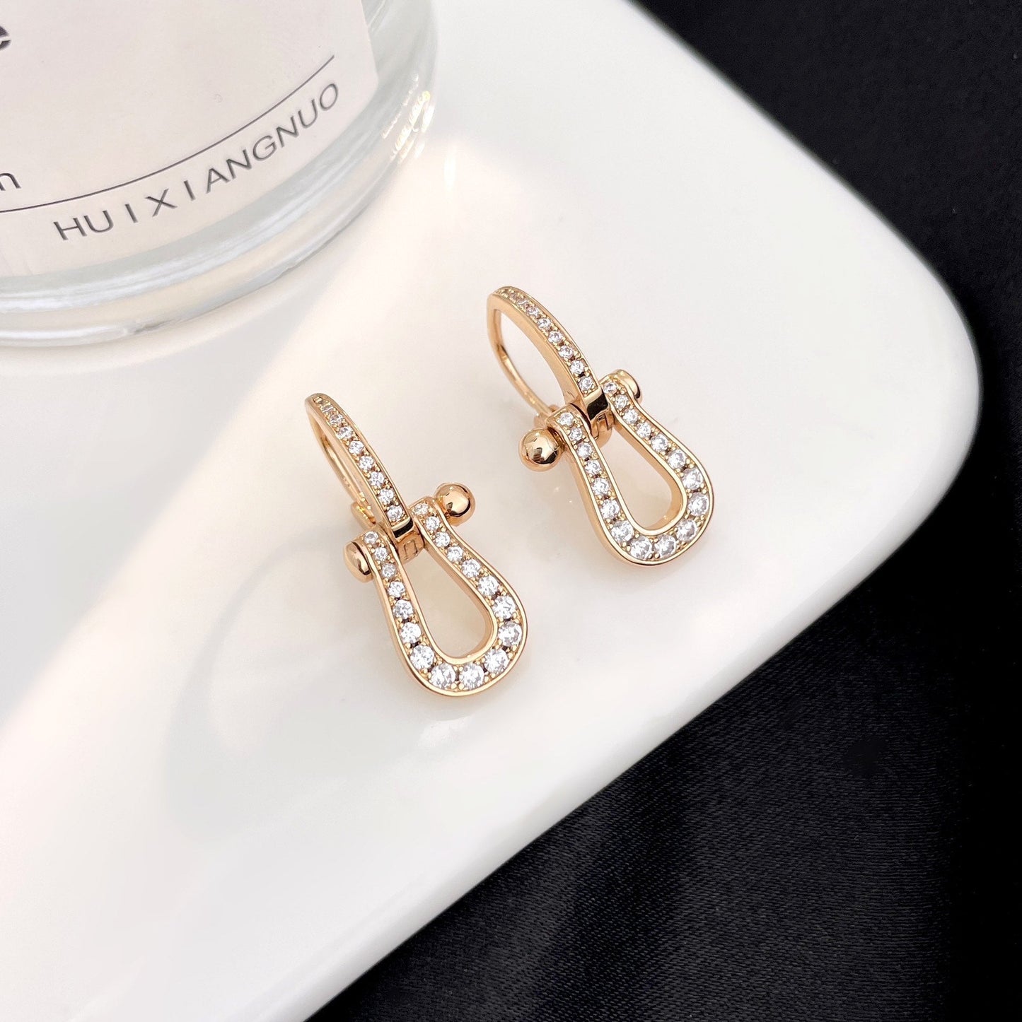 [Windsor Jewelry]FORCE 10 FULL DIAMOND DROP EARRINGS MEDIUM MODEL