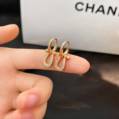 [Windsor Jewelry]FORCE 10 FULL DIAMOND DROP EARRINGS MEDIUM MODEL