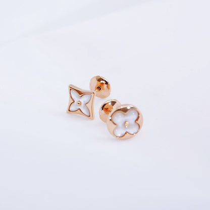 [Windsor Jewelry]STAR AND SUN PINK GOLD MOP STUD EARRINGS