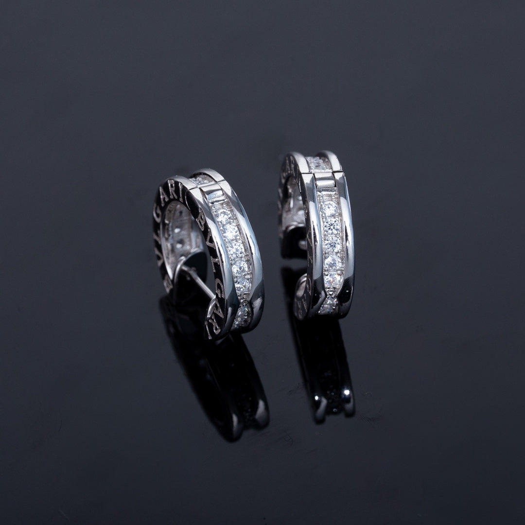 [Windsor Jewelry]ZERO 1 MINI SILVER DIAMOND EARRINGS