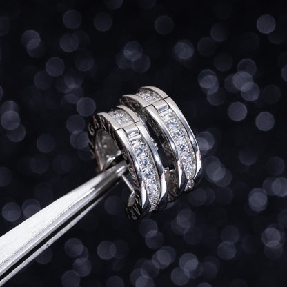 [Windsor Jewelry]ZERO 1 MINI SILVER DIAMOND EARRINGS