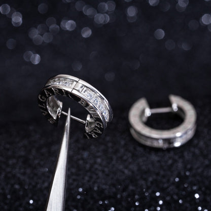 [Windsor Jewelry]ZERO 1 MINI SILVER DIAMOND EARRINGS