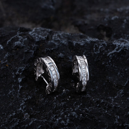 [Windsor Jewelry]ZERO 1 MINI SILVER DIAMOND EARRINGS