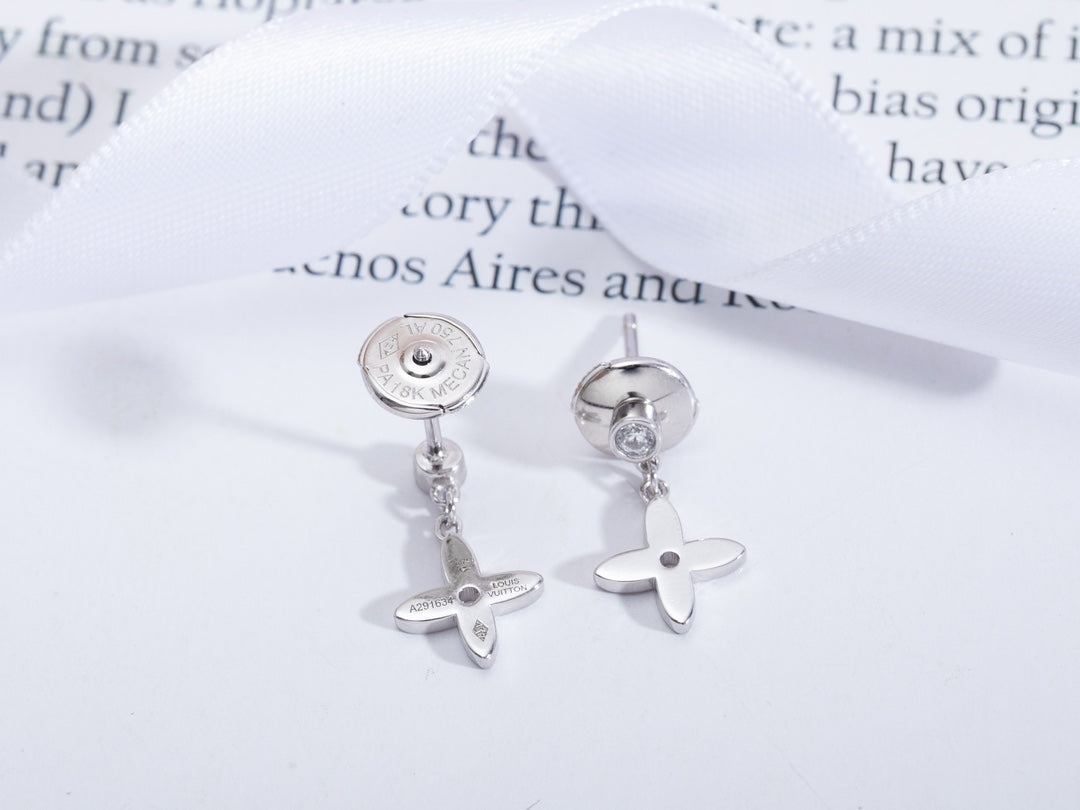[Windsor Jewelry]VIDYLLE SILVER DIAMOND MINI DROP EARRINGS