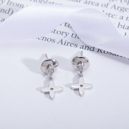 [Windsor Jewelry]VIDYLLE SILVER DIAMOND MINI DROP EARRINGS