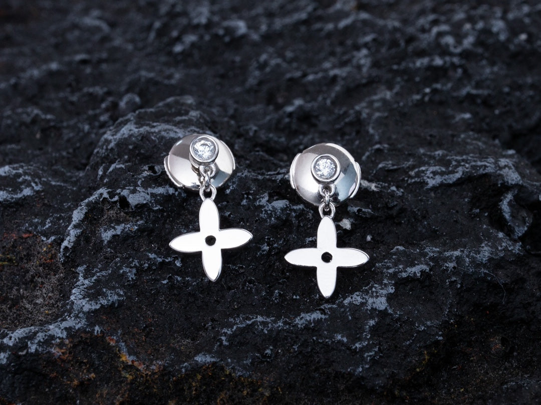 [Windsor Jewelry]VIDYLLE SILVER DIAMOND MINI DROP EARRINGS