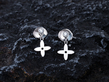 [Windsor Jewelry]VIDYLLE SILVER DIAMOND MINI DROP EARRINGS