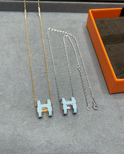 [Windsor Jewelry]POP H SKY BLUE NECKLACE