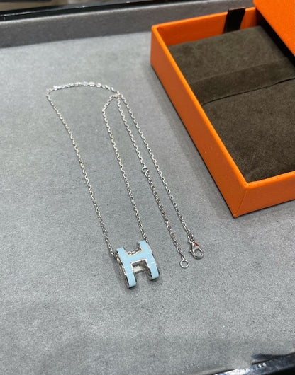 [Windsor Jewelry]POP H SKY BLUE NECKLACE