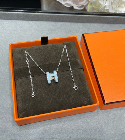 [Windsor Jewelry]POP H SKY BLUE NECKLACE