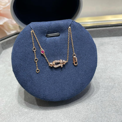 [Windsor Jewelry]FORCE 10 DIAMOND CHAIN LINK PINK GOLD BRACELET
