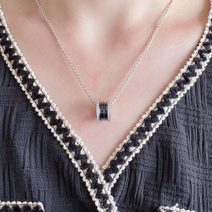 [Windsor Jewelry]ZERO 1 DIAMOND CERAMIC NECKLACE