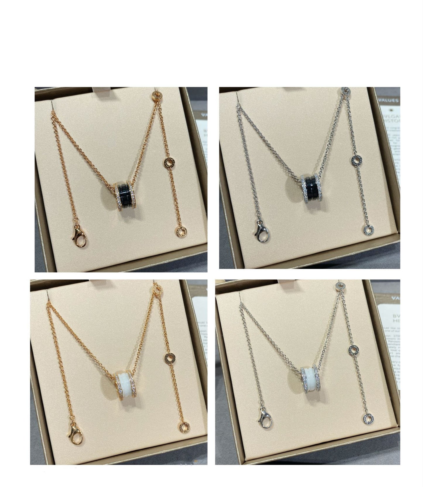 [Windsor Jewelry]ZERO 1 DIAMOND CERAMIC NECKLACE